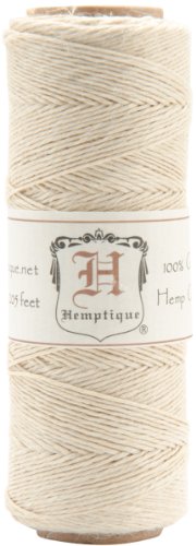 Hemptique Hanfschnur, 100 % natÃÂürliche Hanfschnur, Einzelspule, 62,5 m ÃÂàHandwerker Nummer 1 Wahl ÃÂà0,5 mm Schnur fÃÂür Schmuckherstellung, Makramee, Scrapbooking und mehr ÃÂÃ